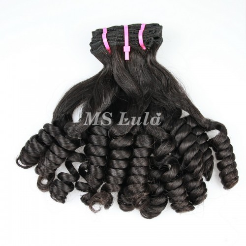 Double Drawn Flower Curly Virgin Human Hair Bundles With 4x4 Lace Closure | Human Hair Wig | Lace Front